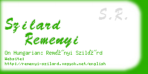 szilard remenyi business card